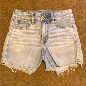 American eagle super stretch jean shorts